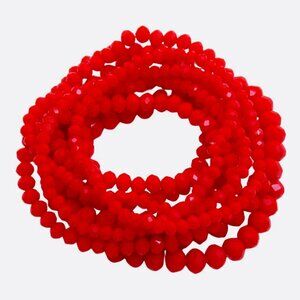 Red Glow Beaded Wrap Bracelet ❤️